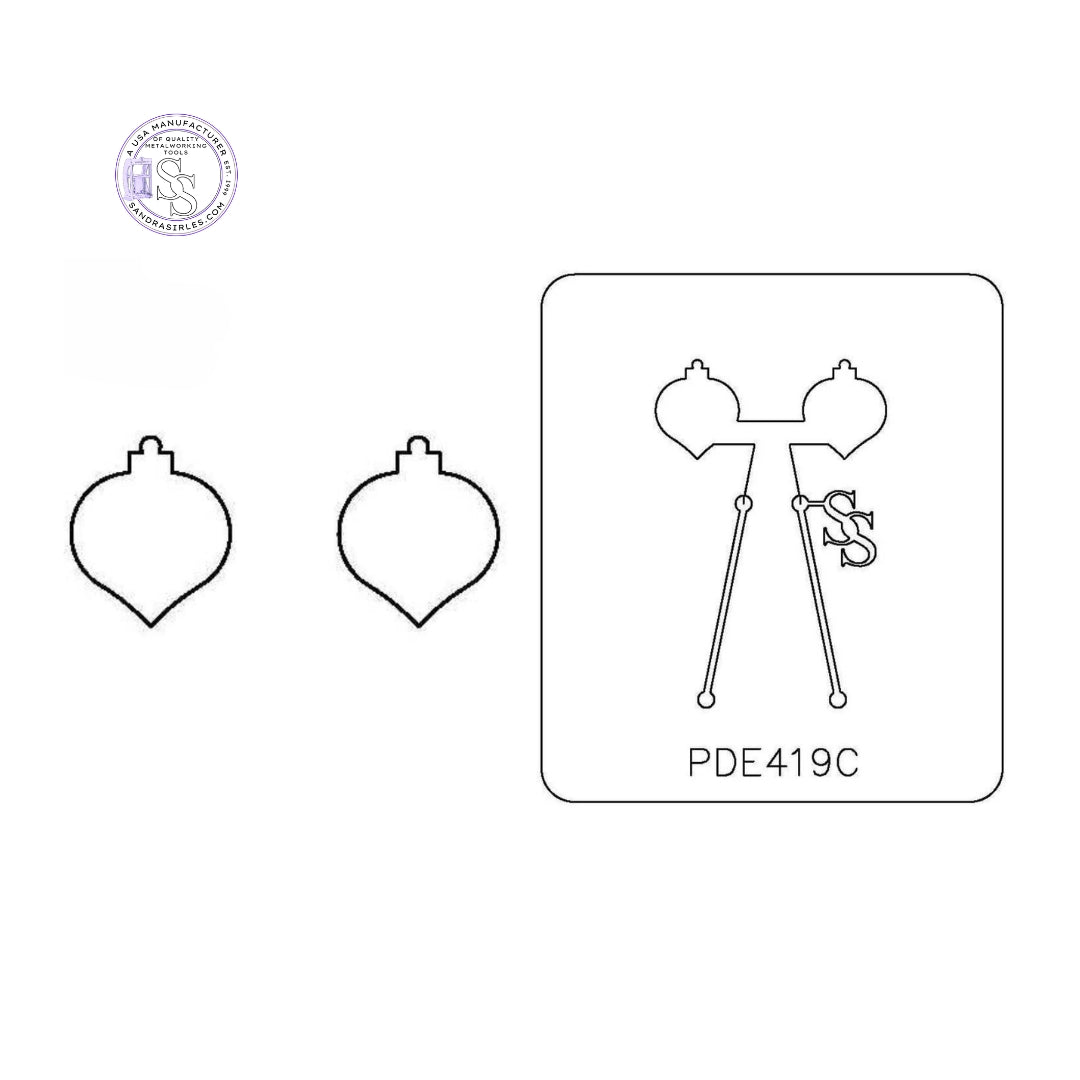 PANCAKE DIE PDE419C EARRINGS TREE ORNAMENT